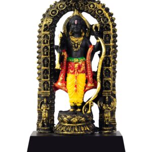 Ram Lalla Murti Polyresin Statue(Height: 7.4 inch,Medium Size), Ayodhya Ram Mandir Murti, Home Decor & Gifts, Office, Temple
